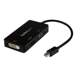 Adaptador mini dp a vga - dvi - d - hdmi startech 0.27m - macho - hembra - negro