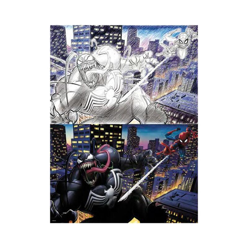 Puzzle para rascar prime 3d marvel spiderman vs venom 150 piezas - Imagen 1