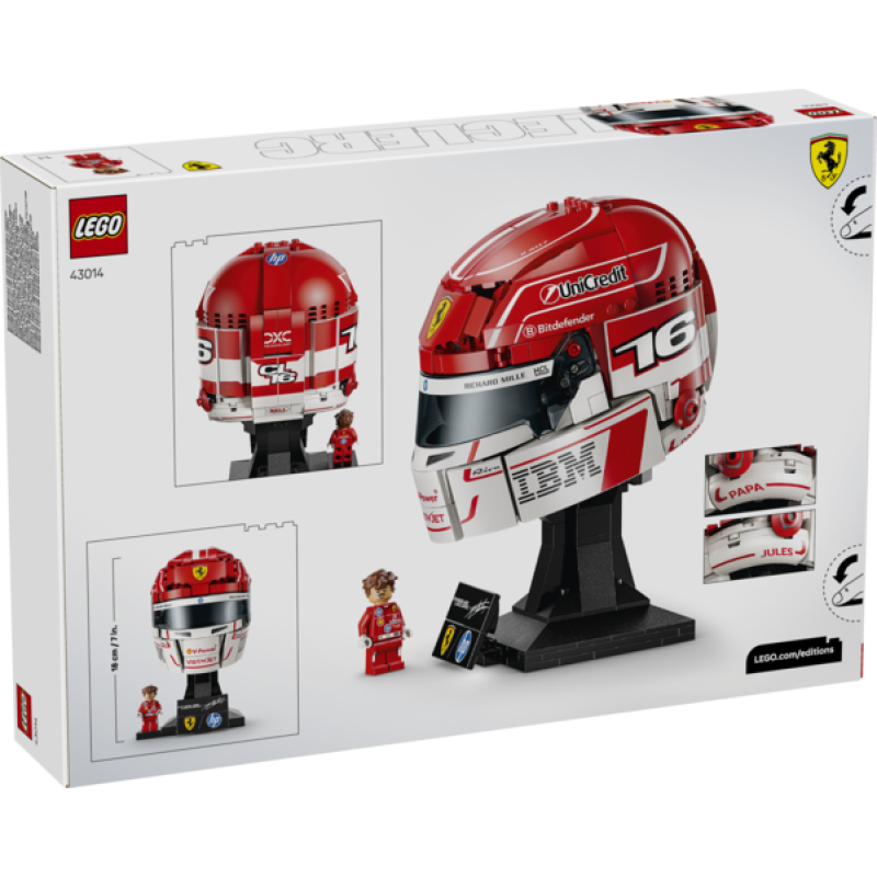 Lego scuderia ferrari hp casco de charles leclerc