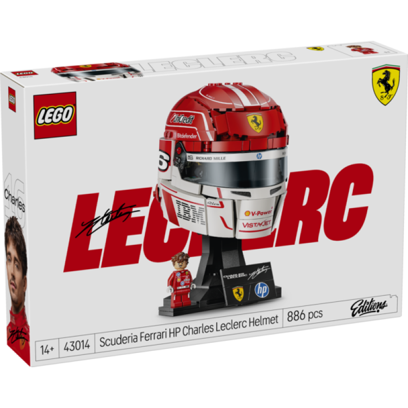 Lego scuderia ferrari hp casco de charles leclerc