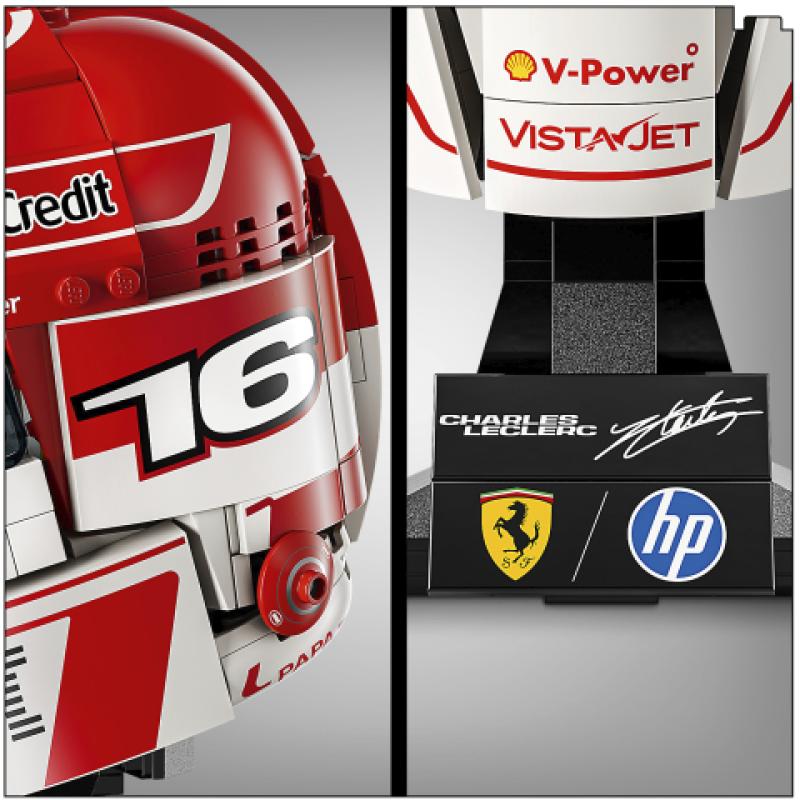 Lego scuderia ferrari hp casco de charles leclerc