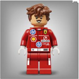 Lego scuderia ferrari hp casco de charles leclerc