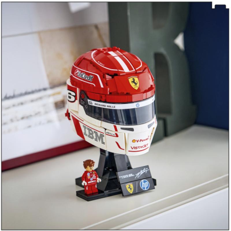 Lego scuderia ferrari hp casco de charles leclerc