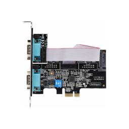 Tarjeta de red startech 2s232422485 - pc - card 2x rs232 pci express