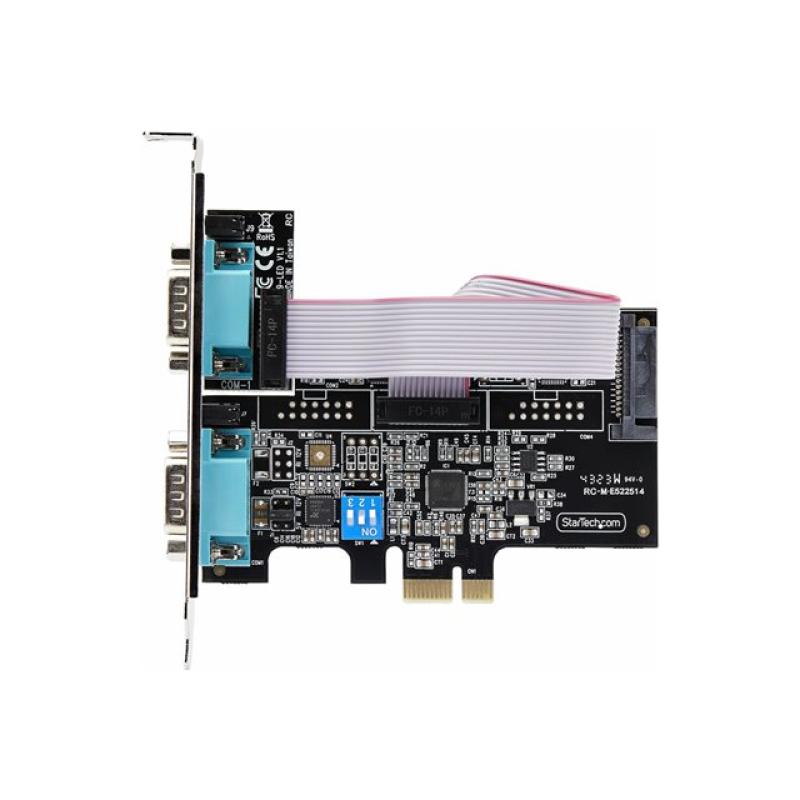 Tarjeta de red startech 2s232422485 - pc - card 2x rs232 pci express