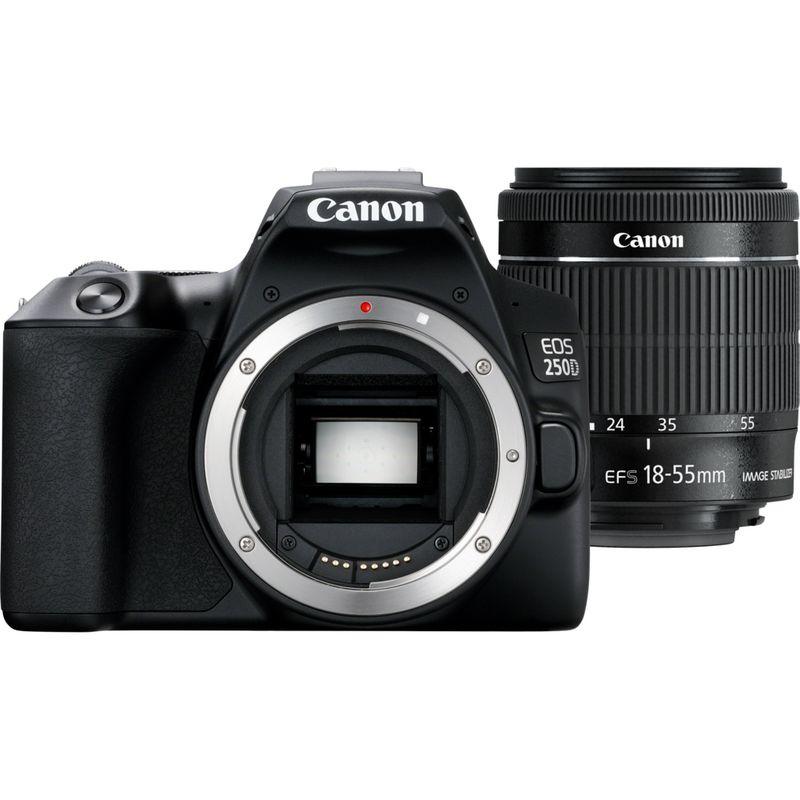 Camara digital canon reflex eos 250d+ef - s 18 - 55mm dc -  24.1mp -  digic 8 -  4k -  wifi -  bluetooth -  negro - Imagen 1