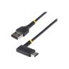 Cable usb tipo a a usb tipo c startech 0.15m - macho - macho - negro
