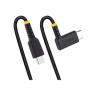 Cable usb tipo c startech 0.15m - macho - macho - negro