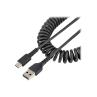 Cable usb tipo a a usb tipo c startech 1m - macho - macho - negro - rizado