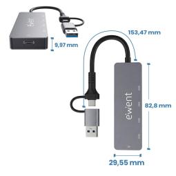 Docking station ewent ew1151 usb tipo c - usb 3.2 5 en 1