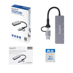 Docking station ewent ew1151 usb tipo c - usb 3.2 5 en 1