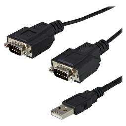 Cable 2x db9 a usb tipo a startech 1.8m - macho - macho - negro