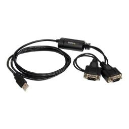 Cable 2x db9 a usb tipo a startech 1.8m - macho - macho - negro
