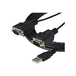 Cable 2x db9 a usb tipo a startech 1.8m - macho - macho - negro