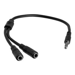Cable mini jack 3.5mm startech 0.2m - hembra - macho - negro