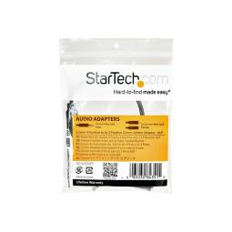 Cable mini jack 3.5mm startech 0.2m - hembra - macho - negro