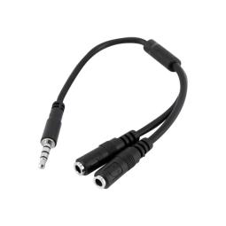 Cable mini jack 3.5mm startech 0.2m - hembra - macho - negro