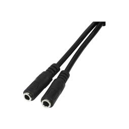 Cable mini jack 3.5mm startech 0.2m - hembra - macho - negro