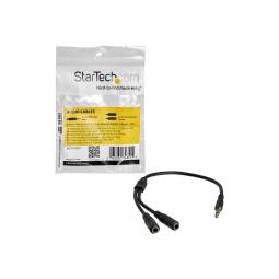 Cable mini jack 3.5mm startech 0.2m - hembra - macho - negro