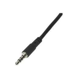 Cable mini jack 3.5mm startech 0.2m - hembra - macho - negro