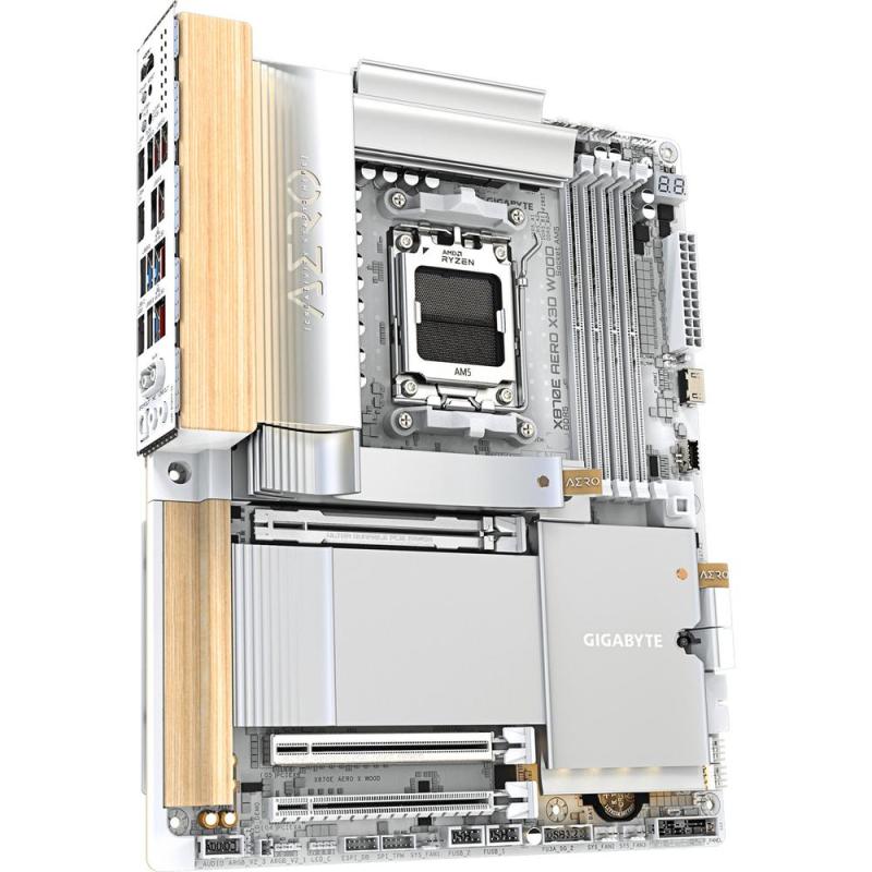 Placa base gigabyte gigabyte x870e aero x wood am5 atx - 4x drr5 - 4x sata3
