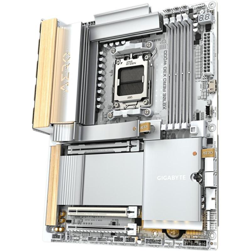 Placa base gigabyte gigabyte x870e aero x wood am5 atx - 4x drr5 - 4x sata3