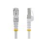 Cable de red startech latiguillo rj45 lszh s - ftp cat6a 0.5m blanco