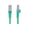 Cable de red startech latiguillo rj45 lszh s - ftp cat6a 3m aqua