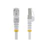 Cable de red startech latiguillo rj45 lszh s - ftp cat6a 5m blanco