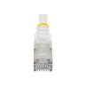 Cable de red startech latiguillo rj45 lszh s - ftp cat6a 7m blanco