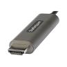 Cable usb tipo c a hdmi 4k startech 3m - macho - macho - negro