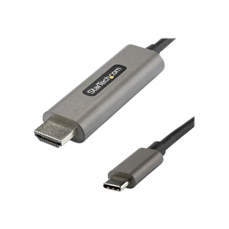 Cable usb tipo c a hdmi 4k startech 4m - macho - macho - negro