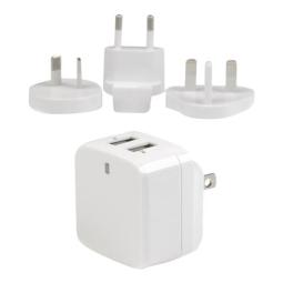 Cargador pared startech usb2pacwh 17w 2x usb tipo a blanco