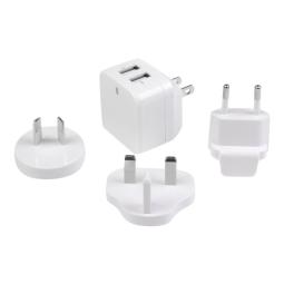 Cargador pared startech usb2pacwh 17w 2x usb tipo a blanco
