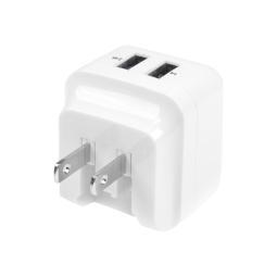 Cargador pared startech usb2pacwh 17w 2x usb tipo a blanco
