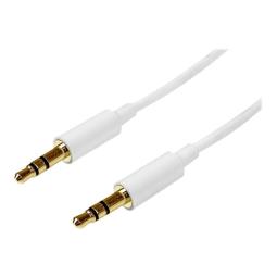 Cable mini jack 3.5mm startech 2m - macho - macho - blanco