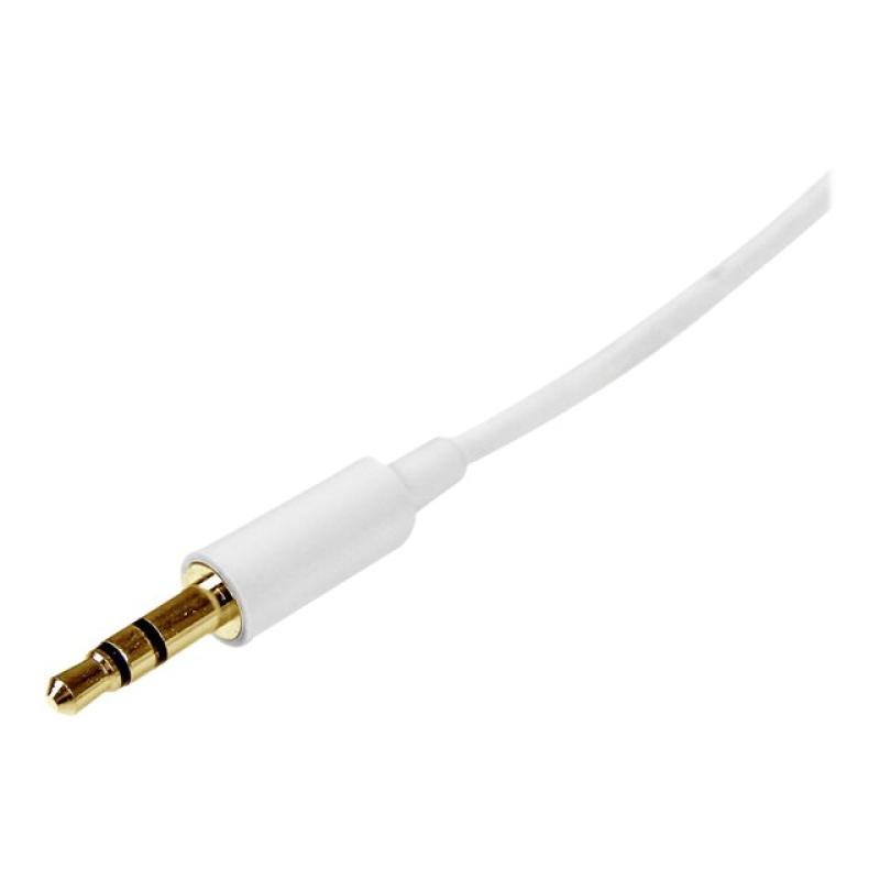 Cable mini jack 3.5mm startech 2m - macho - macho - blanco