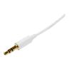 Cable mini jack 3.5mm startech 2m - macho - macho - blanco