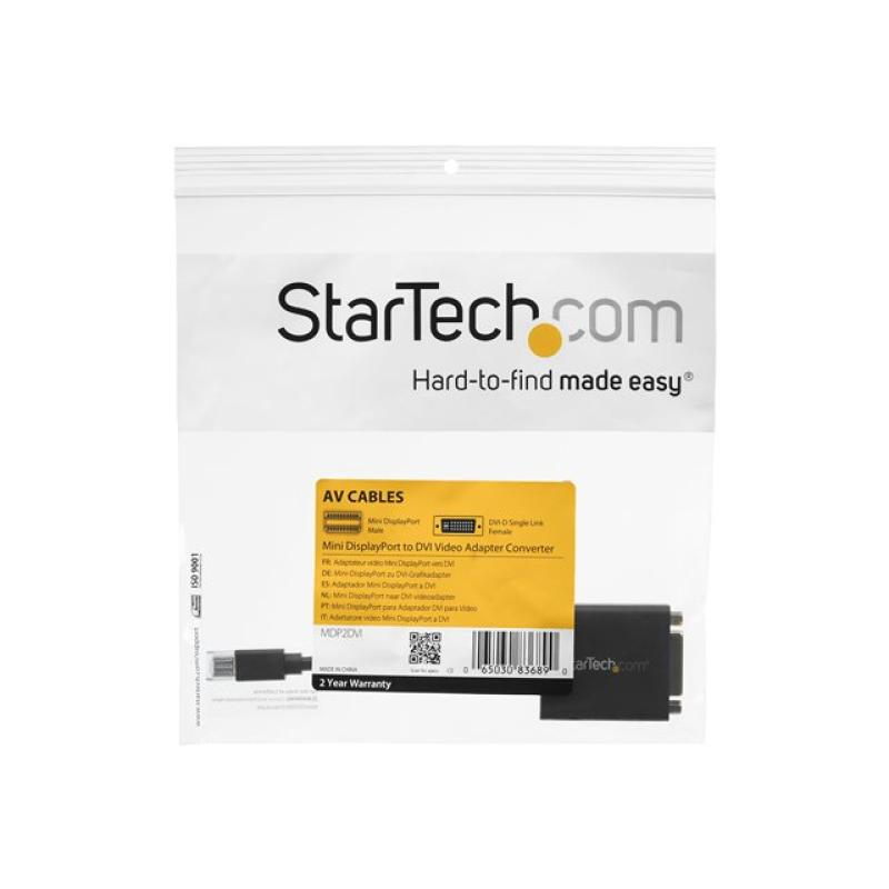 Adaptador mini dp a dvi startech macho - hembra - negro