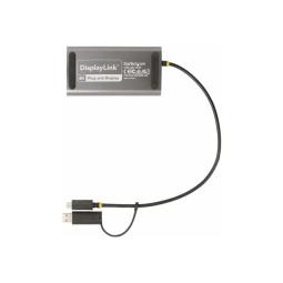 Adaptador usb tipo c - usb tipo a a 2x hdmi startech 0.3m - macho - hembra - gris