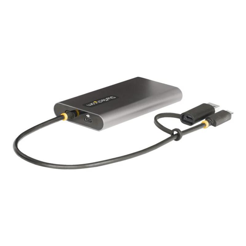Adaptador usb tipo c - usb tipo a a 2x hdmi startech 0.3m - macho - hembra - gris