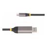Cable usb tipo c a displayport startech 3m - macho - macho - gris - negro