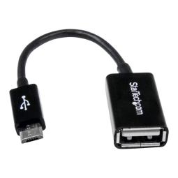 Cable micro usb tipo b a usb tipo a startech macho - hembra - negro