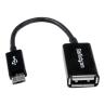 Cable micro usb tipo b a usb tipo a startech macho - hembra - negro
