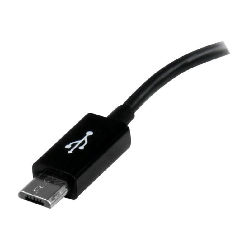 Cable micro usb tipo b a usb tipo a startech macho - hembra - negro