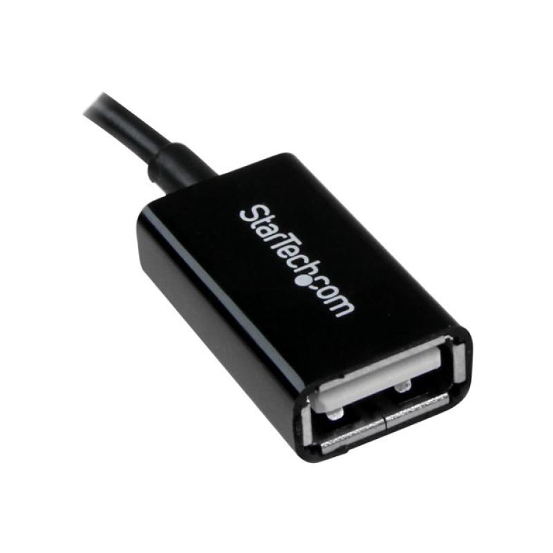 Cable micro usb tipo b a usb tipo a startech macho - hembra - negro