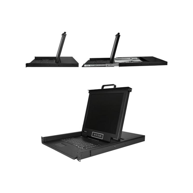 Consola kvm startech de montaje en rack de servidores 17 pulgadas