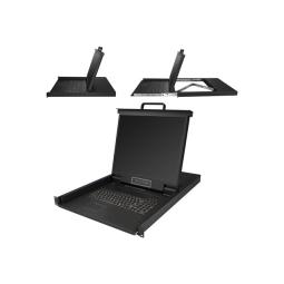Consola kvm startech de montaje en rack de servidores 19 pulgadas