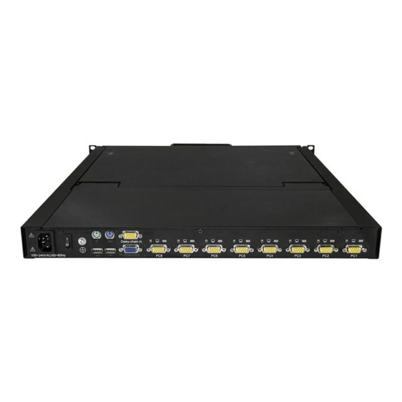 Consola kvm startech de montaje en rack de servidores 19 pulgadas