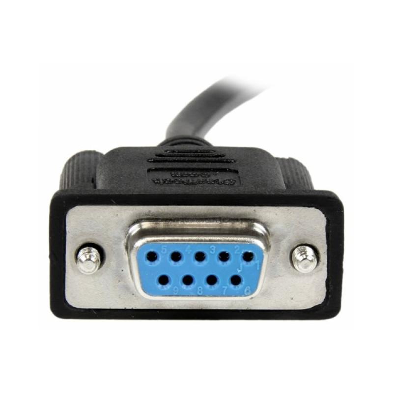 Cable db9 startech 1m - hembra - hembra - negro